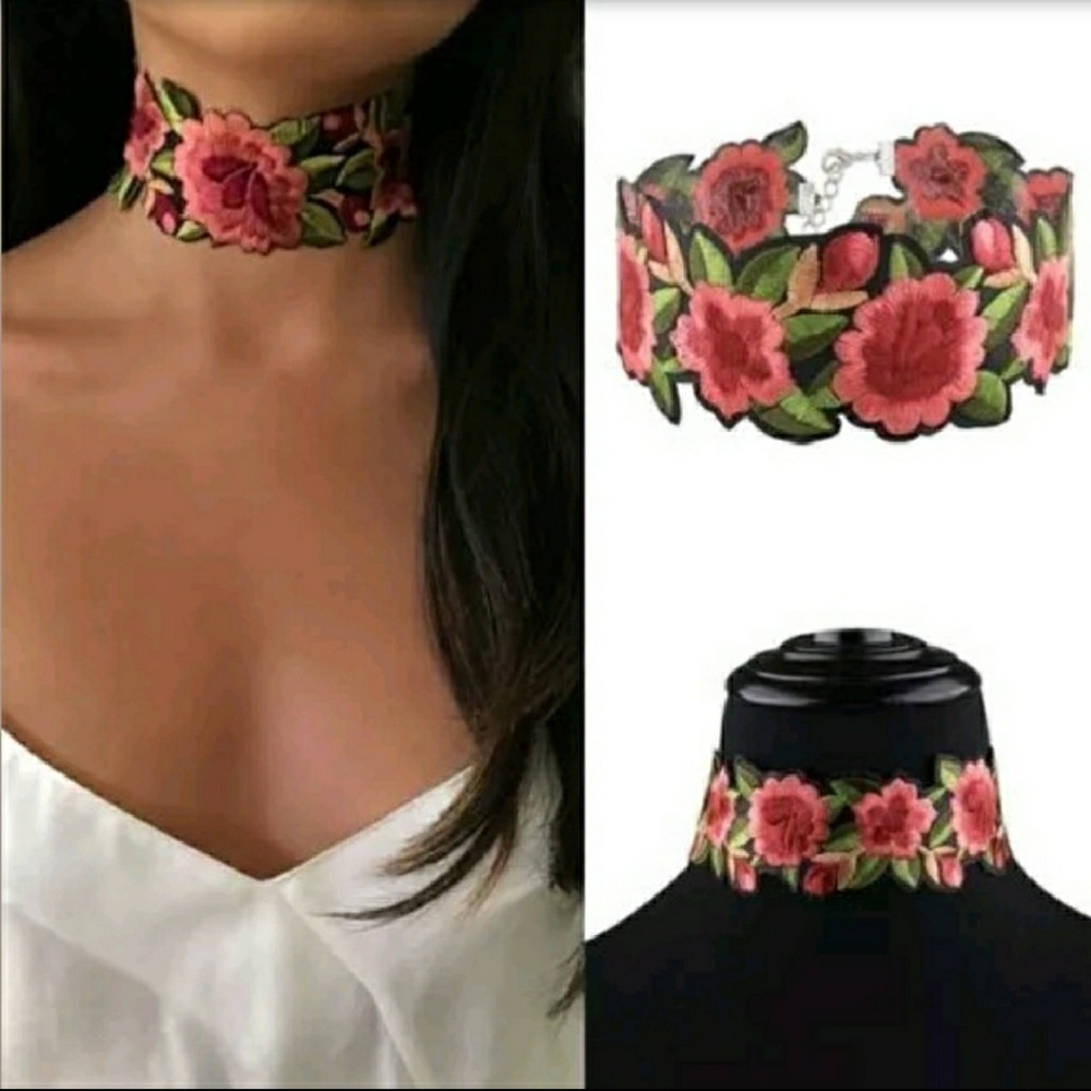 Boho Spanish Floral Choker